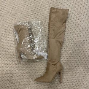 Kendall & Kylie Tan Faux Suede Over-the-knee Boot Sz 7M